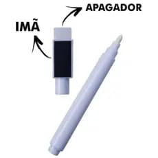 1 Caneta Giz Líquido Branca p/ Quadro Preto Com Apagador E Imã para etiquetas pretas ou  P/personalizar Óculos De Sol