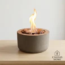 Lareira ecológica de mesa em concreto | Fondue | Aquecedor portátil a álcool | 18cm