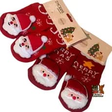 Meia Infantil 3D Natalina Divertida Estampada envio aleatorio Antiderrapante Presente de Natal Confortável