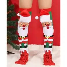 Meias Divertidas 3D Natalina TAM 26 ao 44 ENVIO RÁPIDO Adulto CriançaNatal Papai Noel Rena Boneco de Neve Presente Natal