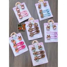 Kit Presilha Capivara Cabelo bebê Grampo Adulto Infantil Criança Xuxinha Pompom