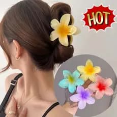 [ KIT 2 ] Presilha de Cabelo Flor com Design Elegante em Plástico Resistente