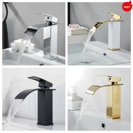 Torneira Monocomando Cascata Baixa Misturador Banheiro