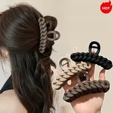 [ KIT 2 ] Prendedor Maior Presilha Piranha / Grampo De Cabelo Trança Fosco Estilo Grande 11cm
