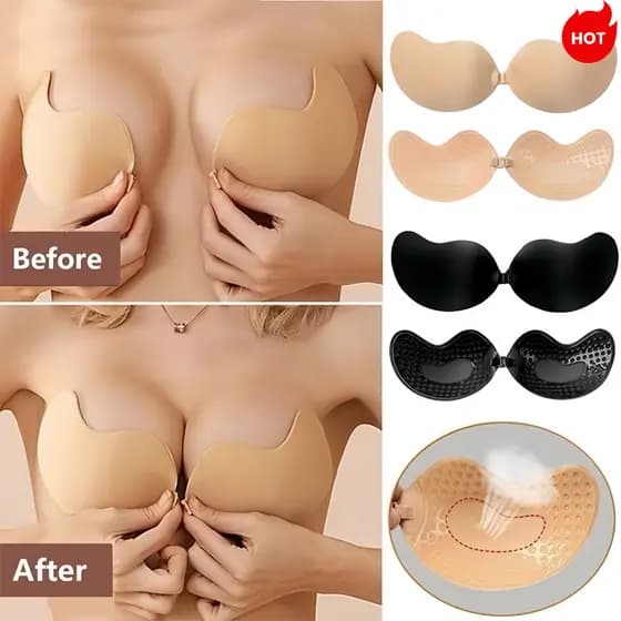 [ Sutia Adesivo Manga Invisivel Levanta ] Peitos Seio Push Up Silicone Ajustável -Vários Modelos