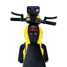 Mini Moto Eletrica Infantil Design Esportivo Amarela Motor Potente Bateria Recarregavel