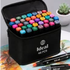 Estojo Canetas Hidrograficas 24 Cores Alta Qualidade Desenho Pintura Artes