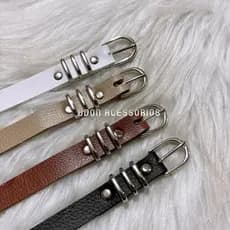 Cintos Feminin 1.5CM Fivela Prata 3 Passardor Kit
