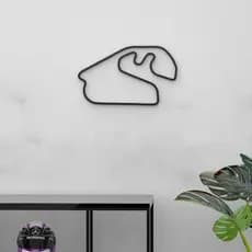 Quadro pistas - Circuito de Interlagos - Formula 1 - Decoração de parede F1 - 25 cm