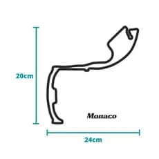 Quadro pistas - Circuito de Monaco - Formula 1 - Decoração de parede F1 - 25 cm