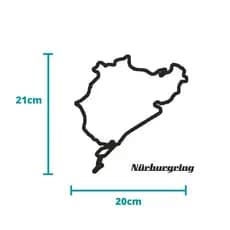 Quadro pistas - Circuito de Nurburgring Alemanha - Formula 1 - Decoração de parede F1 - 25 cm