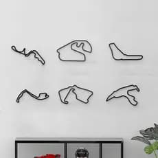 Kit com 6 Decoração de parede Circuitos de Formula 1 - Com dupla face - F1 - 25 cm
