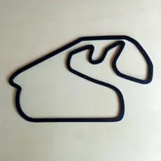 Quadro de Circuito de Interlagos - Formula 1 - Decoração de parede F1 - 25 cm