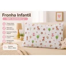 Fronha Infantil Algodão Estampada Toque Macio (Varias Estampas)