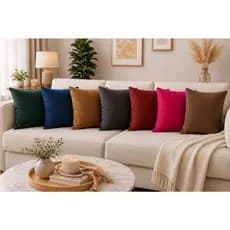 Kit 2, 4 ou 6 Capas de Almofada Suede Decorativa (Toque Aveludado) Com Zíper Invisível