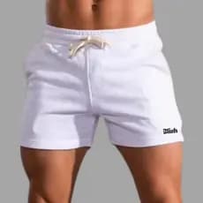 Shorts Curto Branco Moletom Academia Treino Lançamento Blish Ano Novo Presente Natal