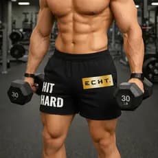 Short Curto Masculino Moletinho Academia Corrida Treino Casual Bolsos Frente Conforto Flexibilidade Hit Hard
