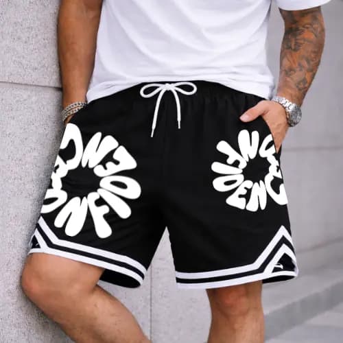 Bermuda Basquete Masculina Dry Fit Streetwear CONFIANCE Shorts Academia Treino Corrida Fitness Bolso P ao GG COD804