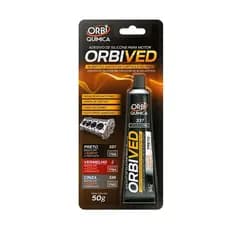 Cola Silicone Alta Temperatura ORBIVED Preto Automotivo 50g