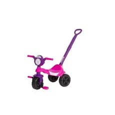 Carrinho Pedal Infantil Segurança Conforto Design Gatinha Haste Regulável Kemotoca