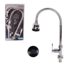 Torneira Gourmet Mesa Cozinha Com Ducha Articulada Em Aço Inox