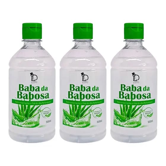 Gel de Babosa Lord Cosméticos 500mL | Aloe Vera Natural para Cabelos e Pele – Unidade ou KIT