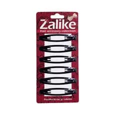 Prendedor de Cabelo Tic Tac Zalike Preto 6 Unidades | Presilha Metálica Resistente para Penteados