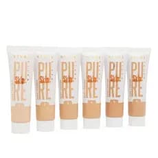 Base Líquida Matte Vivai Pure Skin 30ml Cor 01-06 Pele Natural Cobertura Média