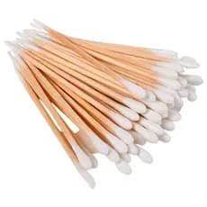 Palito com Algodão nas Pontas para Limpeza Henna Micropigmentação Maquiagem 50un