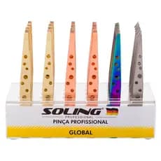 Pinça Designer Sobrancelhas Profissional Soling Global Ref 303