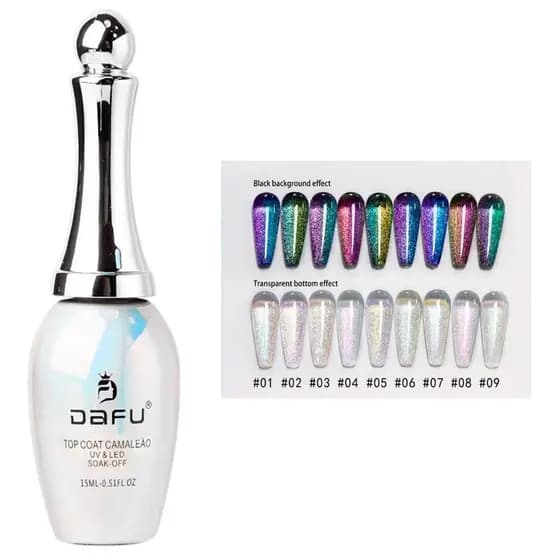Top Coat Camaleão Dafu Selante Blindagem Extra Brilho 15ml
