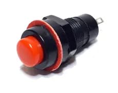 50 Botão Pulso Vermelho  Sem Trava DS-213 VM 2 Terminais