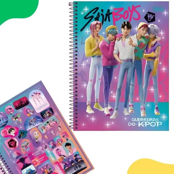 Caderno Universitário Guerreiras KPOP 10 Matérias 160 Folhas Tilibra