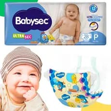Fralda Descartável 28und Jumbo Tamanho P Até 6kg Babysec