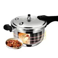 Panela de Pressão em Inox 5 Litros - 22cm Para todos Fogões - AG1227