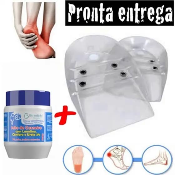Calcanheira De Gel Esporão Com Pastilhas Infravermelho Original + Gel