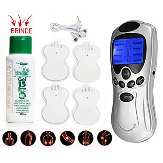 Aparelho Fisioterapia Acupuntura Tens Portátil + Gel para Massagem