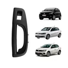Puxador Moldura Porta Traseira Gol G5 G6 67 Voyage  Direito Vidro Elétrico   VW3001 Preto