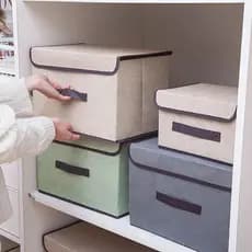Caixa Organizadora TNT Dobrável Com Velcro - M, G ou GG