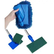 Kit Limpeza 3 em 1 - Mop Microfibra + Esfregão Pesado + Espanador