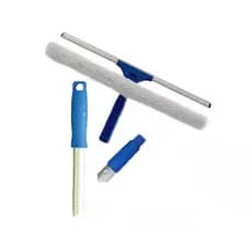 Rodo Limpa Vidros Combinado 25cm + Cabo 50cm Profissional