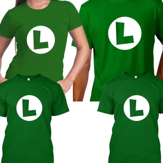 Camisetas Tal mãe Tal Filha Camisas Tal Pai tal Filho(a) Luigi Monte Kit Família - VALOR 1 PEÇA