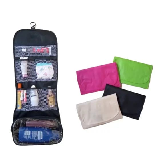 Organizador Porta Objetos Para Viagem Necessaire Portátil Dobrável Com Divisórias Armazena Itens Pequenos