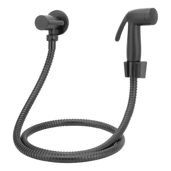 Ducha Higienica Guepar 1,20m Metal Preto Fosco Black