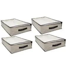 Organizador Multiuso Organizadores De Guarda Roupa Edredom Enxoval Ziper - 4und