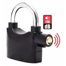Cadeado Com Alarme Anti-furto Sirene 110db Prova De água Segurança Moto Bike Casa Blindado