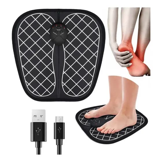Massageador Pés Tapete Almofada Pulso Elétrico 6 Modos Massagem Perna Pés Cansados Recarregável