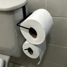 suporte de Papel Higiênico Duplo Para Caixa Acoplada Preto