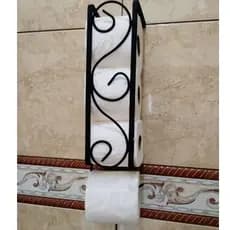suporte de parede para Papel Higiênico 4 rolos Preto Fosco