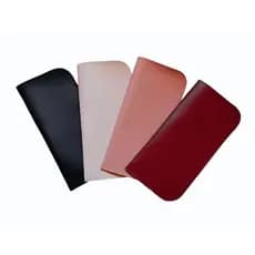 Kit 4 Estojos Porta Óculos de Grau e Sol Masculino Feminino em Couro Ecologico